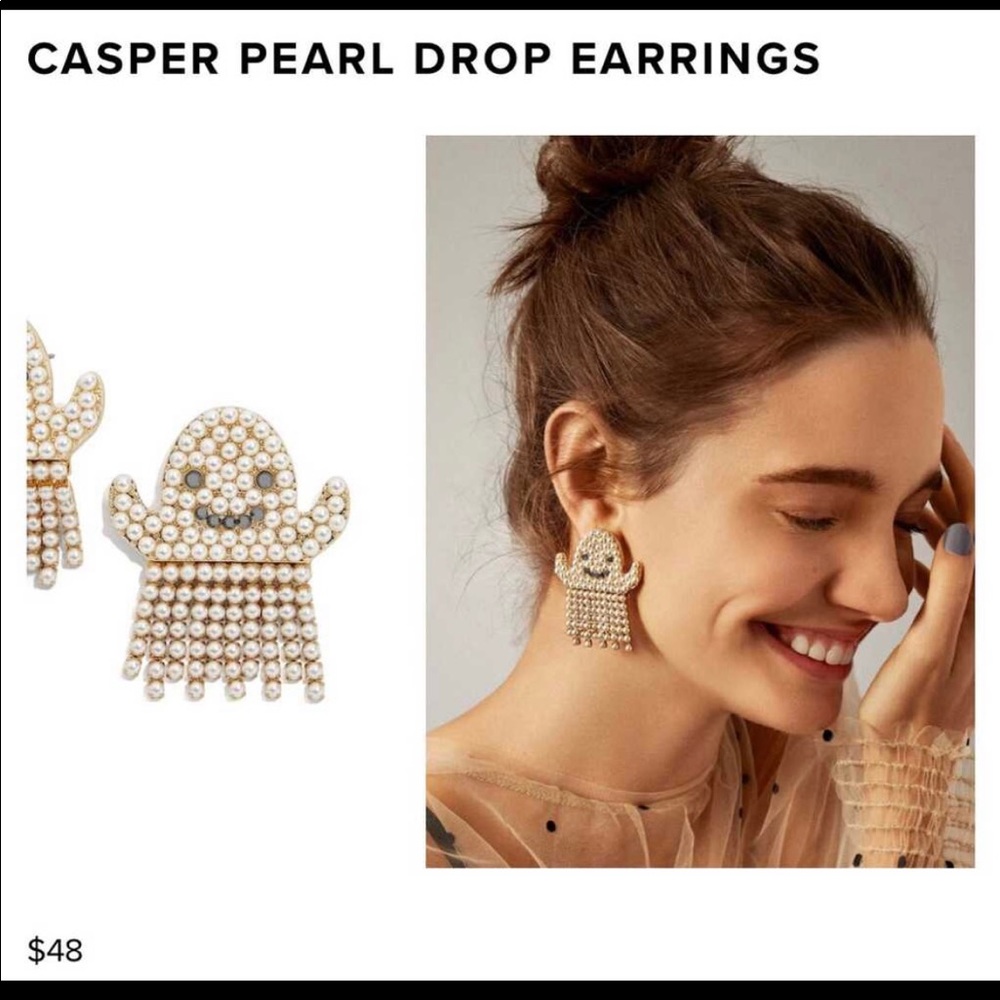 New Sold out baublebar ghost Casper earrings